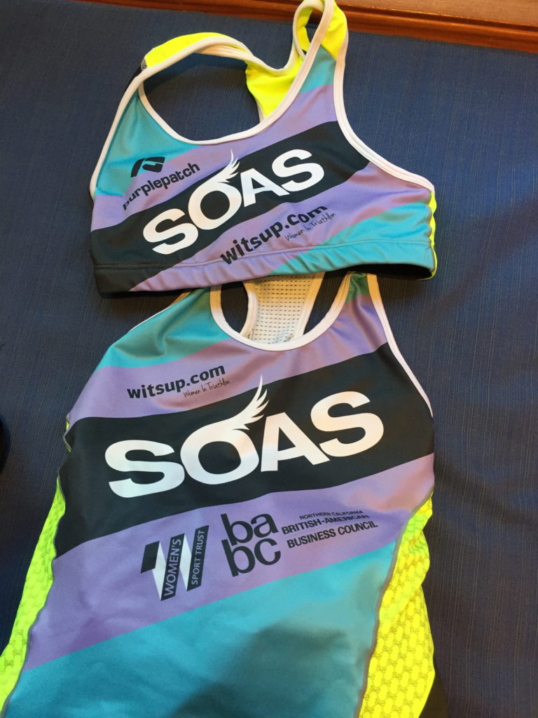 Excited to wear my new race kit! Love racing for SOAS. Such a great community and support network.  Also representing the British American Business Council (BABC) and the Women's Sports Trust. 