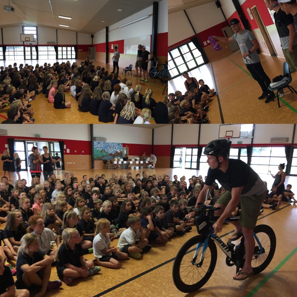 A great afternoon spent at Wanaka Primary School. Over 900 kids took part in the Junior Challenge Triathlon the day before the race. A fantastic event. 